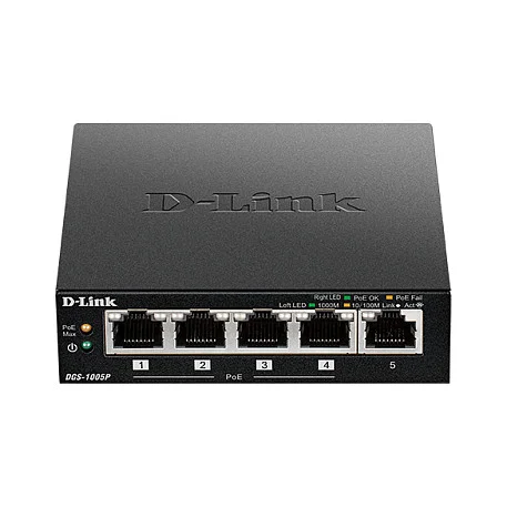 5P D-Link DGS-1005P/E POE+ 60W