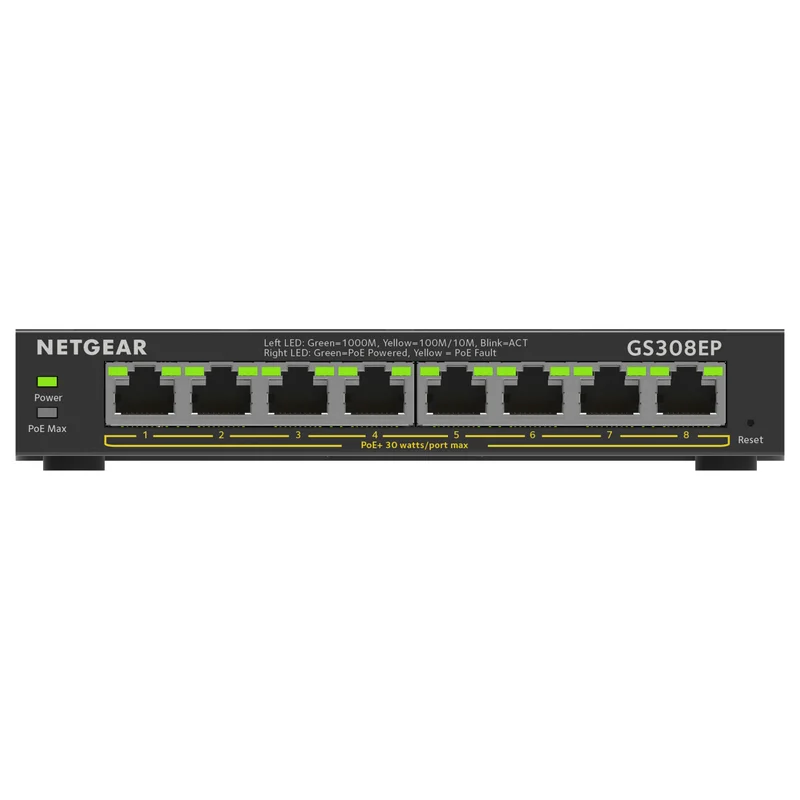 8P NETGEAR GS308EP PoE+ M