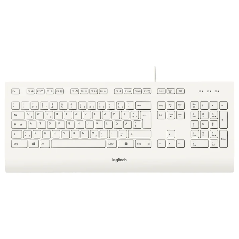 Logitech K280e - Tastatur - USB - Deutsch - weiß