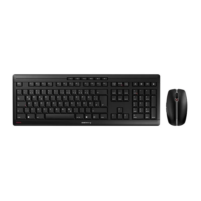 Cherry Tastatur und Maus Set Stream Desktop RF Wireless Black QWERTZ DE