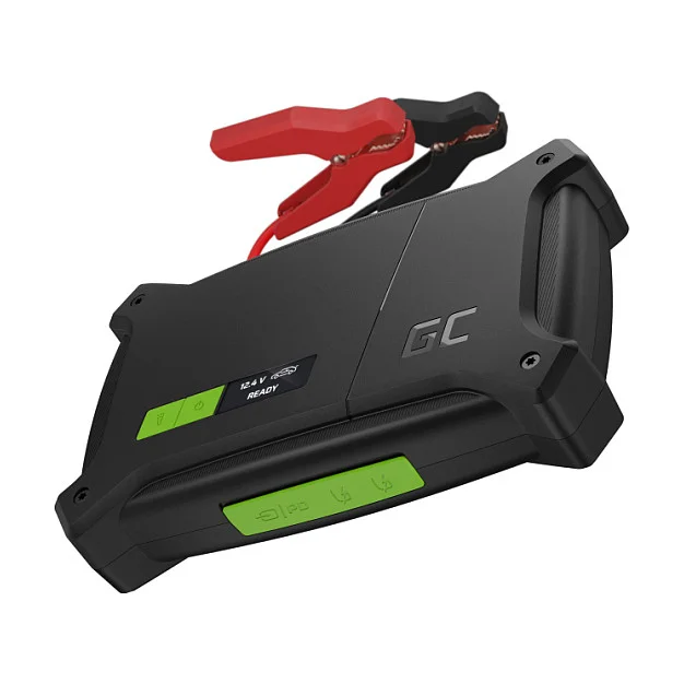 Starter Green Cell Car JumpStarter/Ladegerät für 12V Batterien 16000mAh 2000A 80W Black
