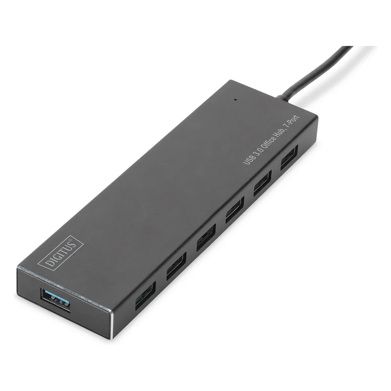 DIGITUS USB-Hub 7-Port 3.0->7xA3.0 m.Netzteil schwarz