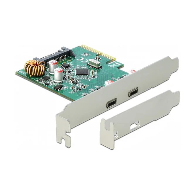 PCI Express x4 Karte zu 2 x extern USB 10 Gbps USB Type-C™ Buchse