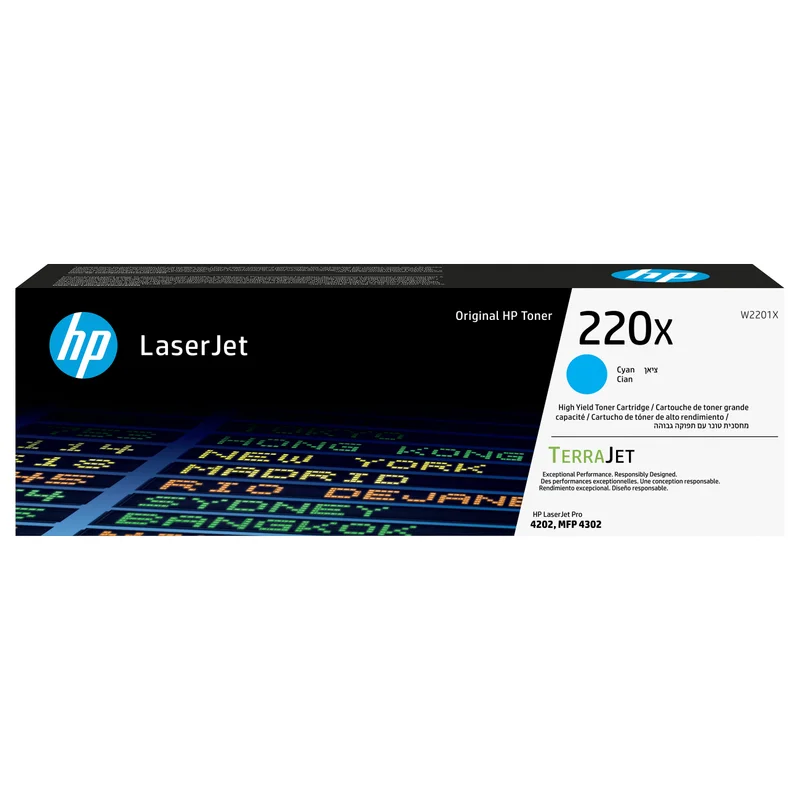HP Toner 220X W2201X Cyan bis zu 5.500 Seiten