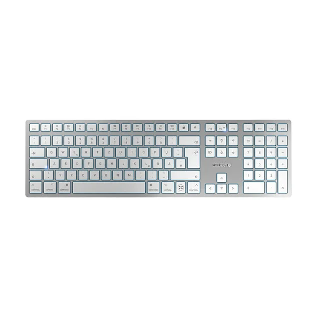 Cherry KW 9100 Slim - Tastatur Wireless white QWERTZ DE mit Mac-Layout