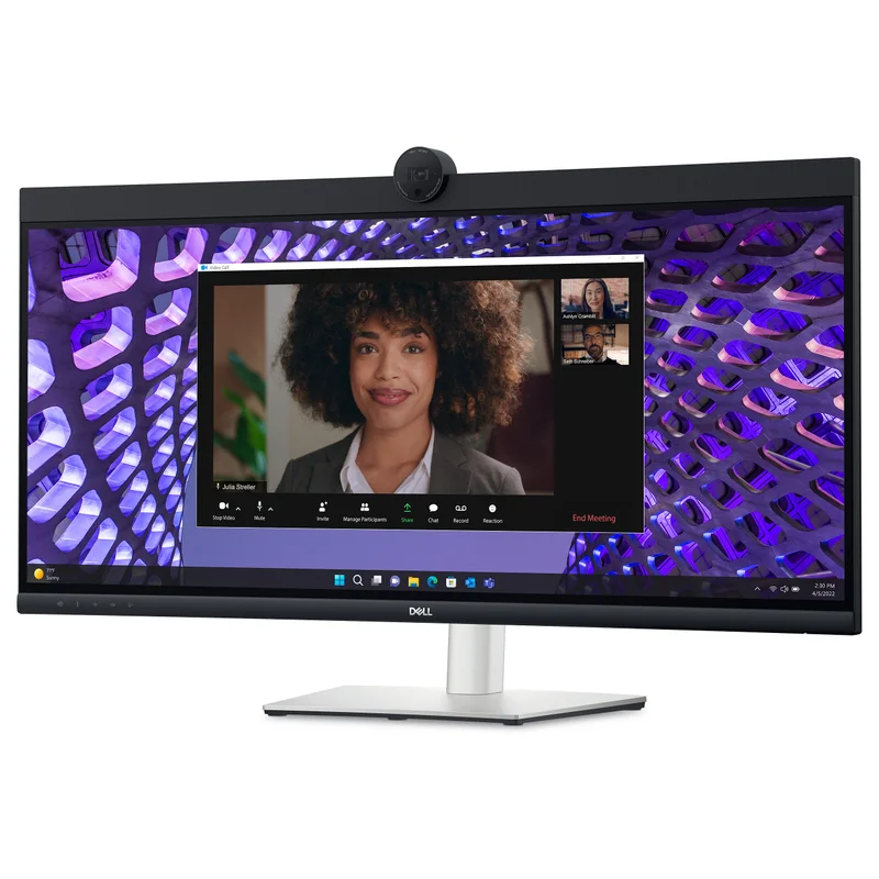 86,71cm/34" (3440x1440) Dell P3424WEB 21:9 Curved WQHD IPS 60Hz 5ms HDMI DP RJ45 Webcam USB-C VESA Black/Silver
