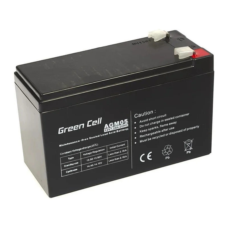 Green Cell Ersatzbatterie AGM05 12V/7.2Ah