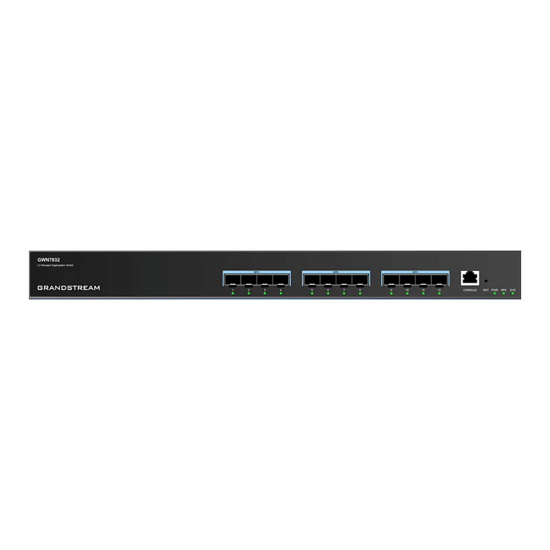 12P Grandstream GWN7832, 12x 10-Gigabit-SFP+-Ports, Layer-3-Aggregations-Switches