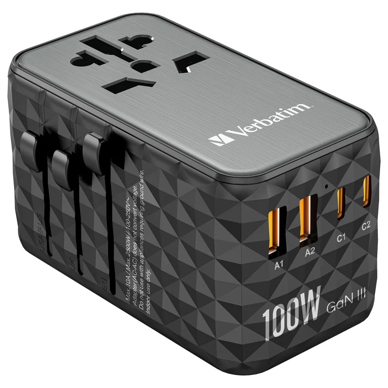 Verbatim UTA-06 100W Universal Reise Ladeadapter GaN III