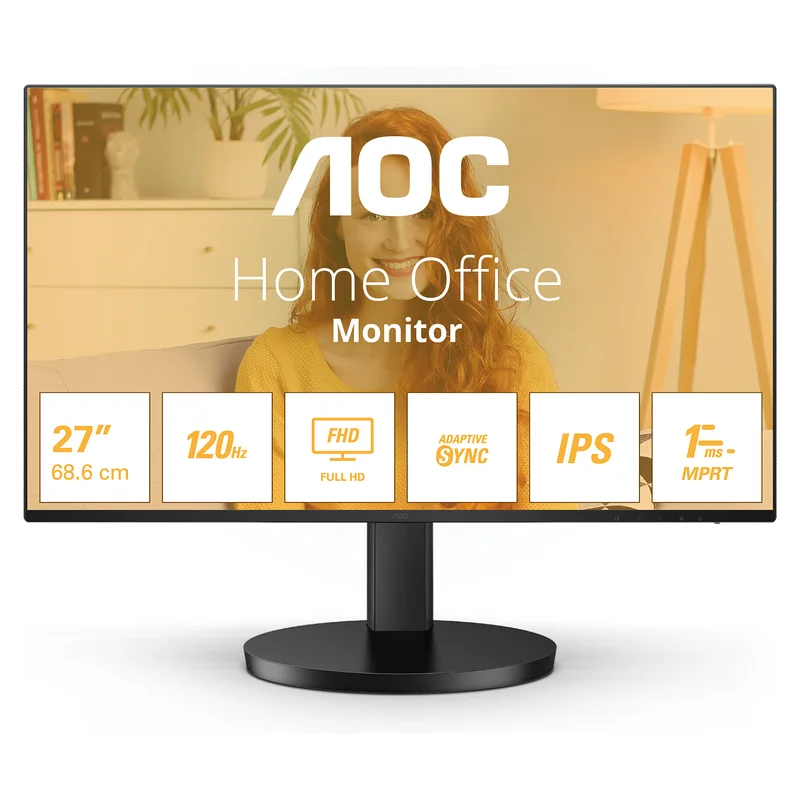 68,6cm/27" (1920x1080) AOC Basic-line 27B3HA2 16:9 FHD VA 4ms 100Hz HDMI VGA Speaker Black