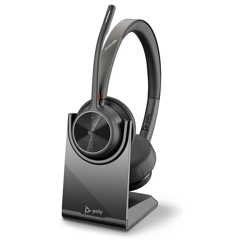 HP Poly Voyager 4320-M Microsoft Teams Certified USB-C Headset +BT700 dongle +Charging Stand (218479-01)