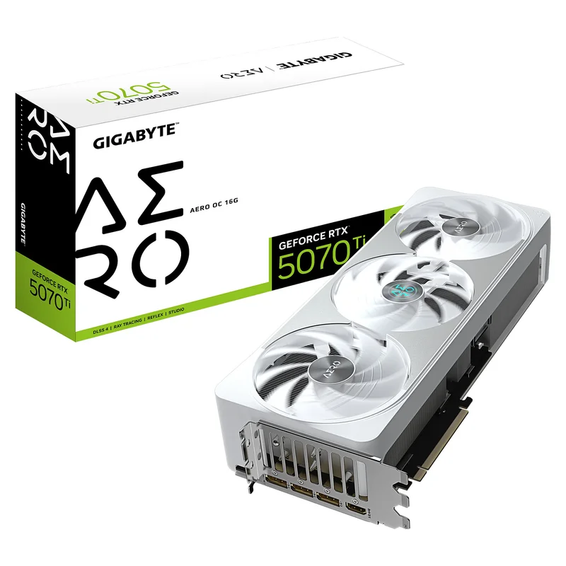 RTX 5070 Ti 16GB Gigabyte Aero OC GDDR7 3 Fan white