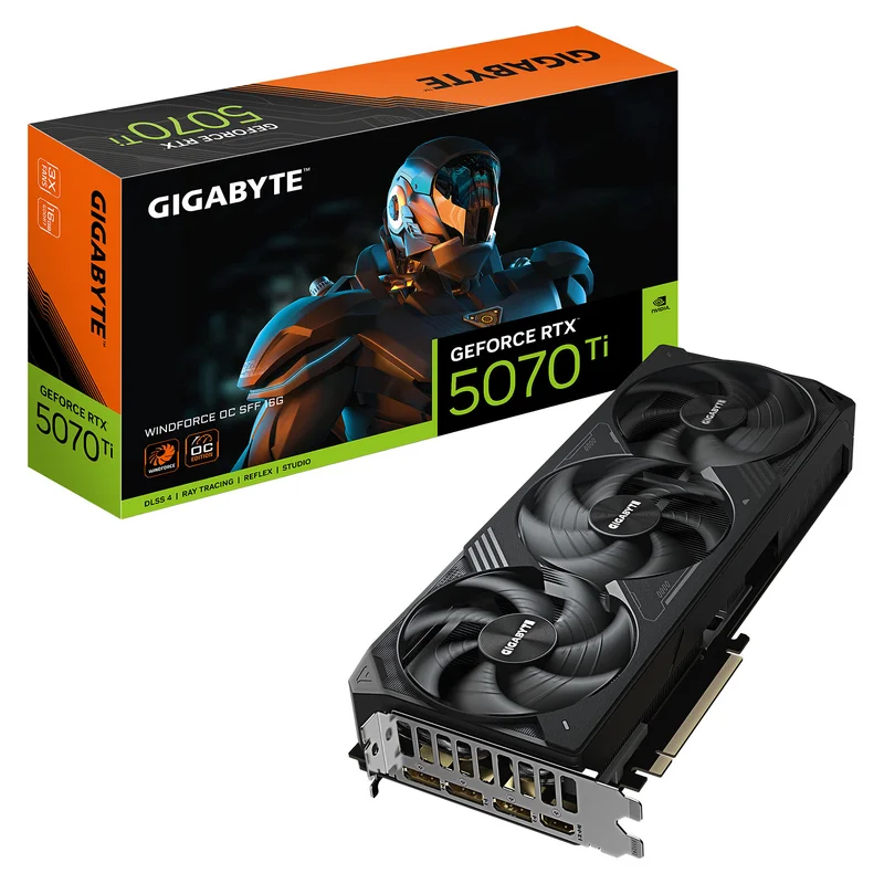 RTX 5070 Ti 16GB Gigabyte Windforce OC SFF GDDR7 3 Fan