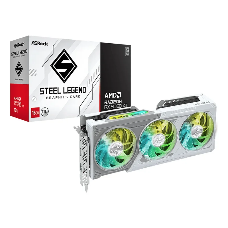 RX 9060 XT 16GB ASRock Radeon Steel Legend OC GDDR6