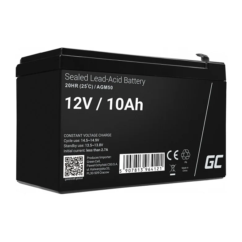 Green Cell Ersatzbatterie AGM50 12V/10Ah AGM