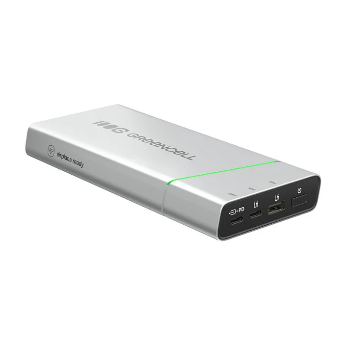 Powerbank Green Cell PowerPlay Ultra 1xUSB-A 2xUSB-C Power Delivery 20800mAh 65W Black