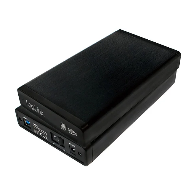 3,5" Extern. Encl. USB 3.0/SATA, black, ALU