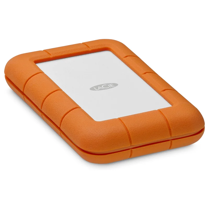 2TB LACIE RUGGED Secure USB-C USB3.1 Drop- crush- and rain-resistant for all-terrain use orange