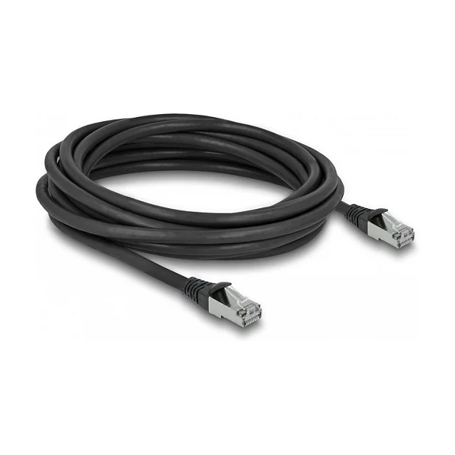 RJ45 Netzwerkkabel Cat.6A S/FTP PUR Outdoor 5 m schwarz