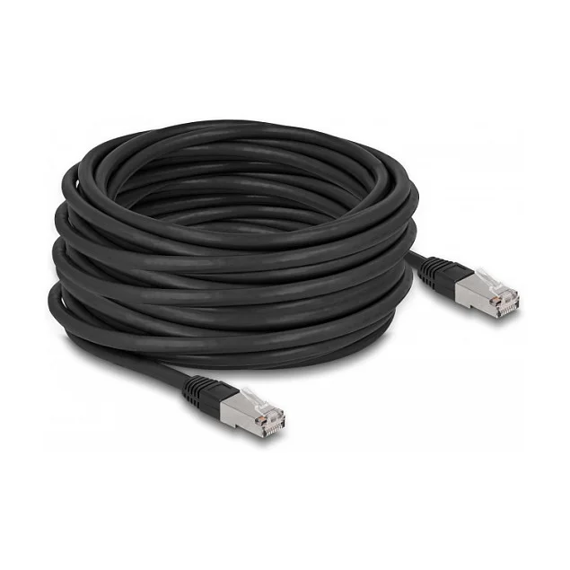 RJ45 Netzwerkkabel Cat.6A S/FTP PE Outdoor 15 m schwarz