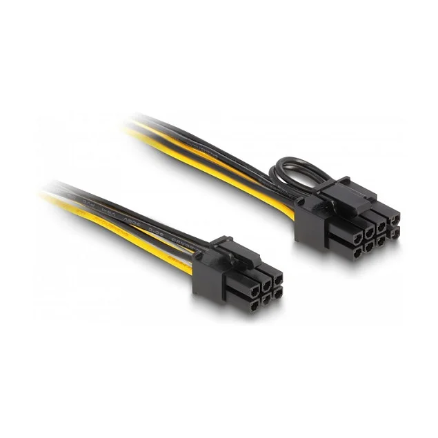 Stromkabel PCI Express 6 Pin Stecker zu PCI Express 6+2 Pin Stecker 50 cm