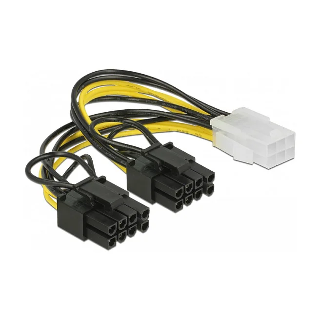 PCI Express Stromkabel 6 Pin Buchse > 2 x 8 Pin Stecker 15 cm