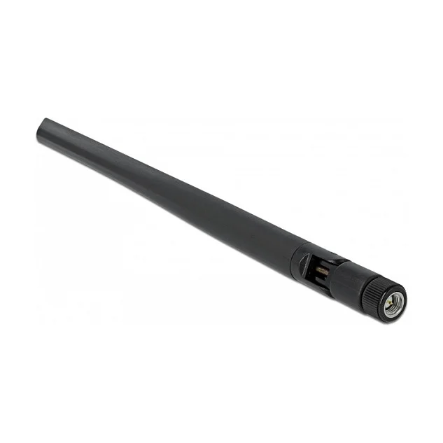 WLAN 802.11 ac/ax/a Antenne RP-SMA Stecker 5 dBi 20 cm omnidirektional mit Kippgelenk und flexiblem Material schwarz