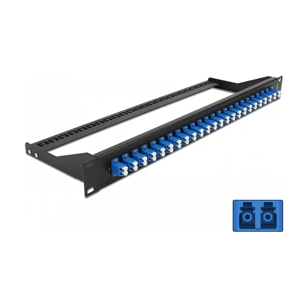 19" LWL Patchpanel 24 Port LC Duplex blau
