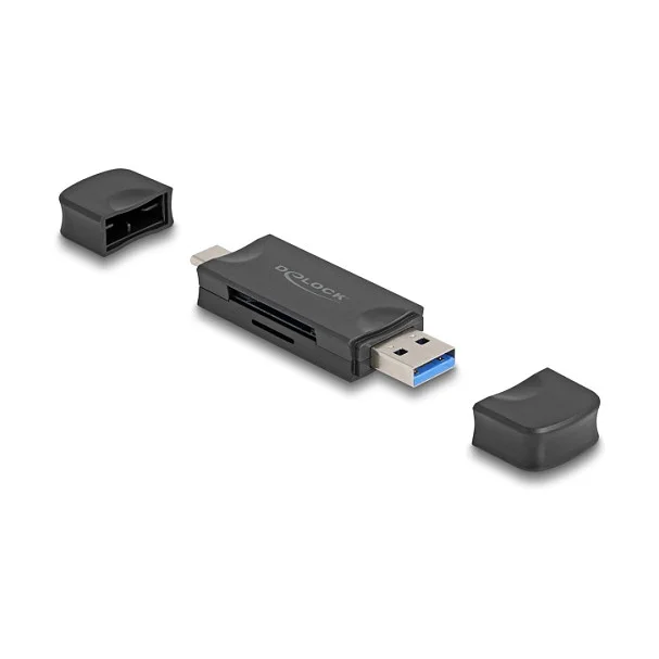 Card Reader USB 5 Gbps USB Type-C™ / Typ-A für SD und Micro SD Speicherkarten schwarz