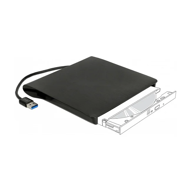 Externes Gehäuse für 5.25" Ultra Slim SATA Laufwerke 9,5 mm zu USB Typ-A Stecker