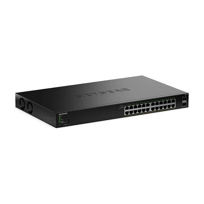 NETGEAR GS324TPv2 - Switch - 2+/L3 Lite - Smart - 24 x 10/100/1000 (PoE+) + 2 x SFP - an Rack montierbar - PoE+ (190 W)