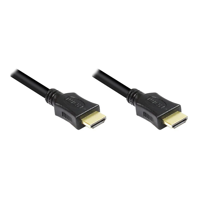 GoodConnections Anschlusskabel High-Speed-HDMI®-Kabel mit Ethernet, vergoldete Stecker, schwarz, 10m,
