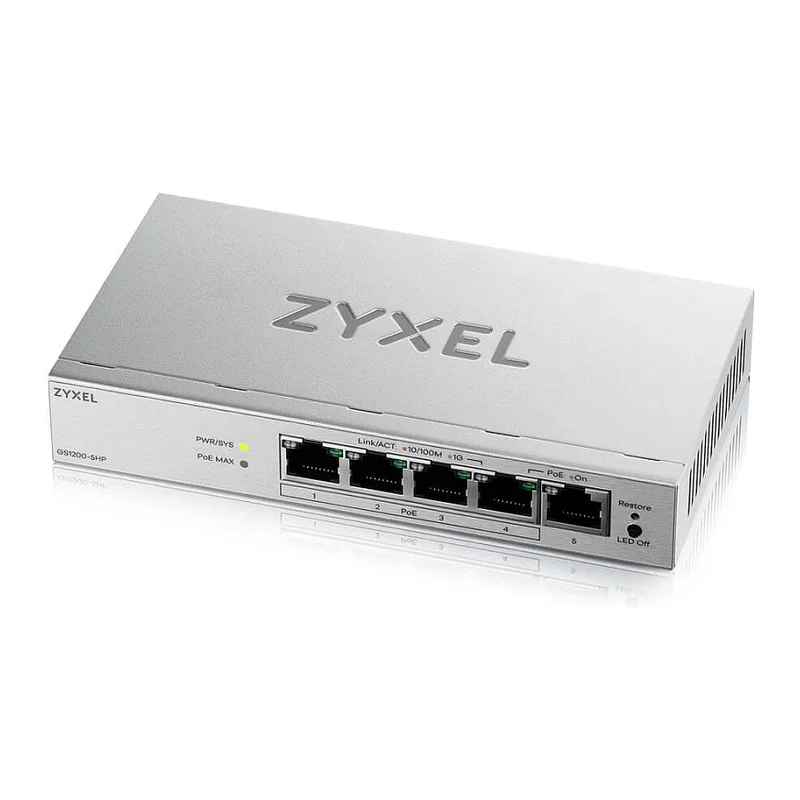 Zyxel GS1200-5HPV3 5-Port Gigabit PoE+ Web