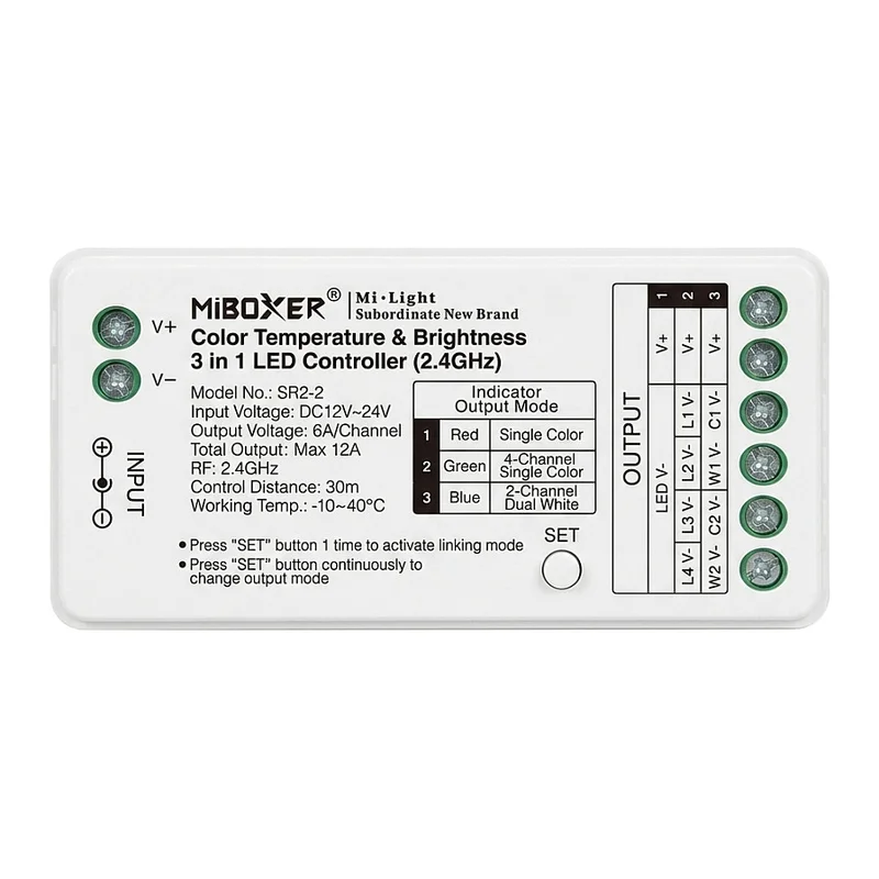 LED Controller 3in1 (Single+CCT) DC12/24V 2,4G *Milight/Miboxer*