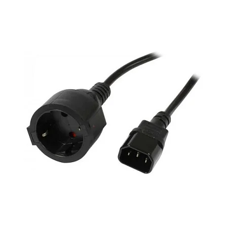 Synergy21 Netzkabel 230V Kaltgeräte C14(Stecker)->Schutzkontakt CEE7(Buchse), 1,8m, ,