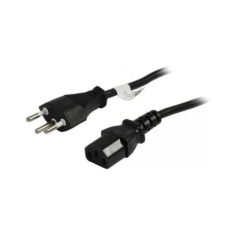 Synergy21 Netzkabel 230V Schweiz(Stecker)J12/Kaltgeräte IEC-C13(Buchse), 2m, Black,