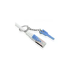 Synergy21 Patchkabel RJ45, CAT6A 500Mhz, 0,5m, grau, S-STP(S/FTP), mit Schloss, AWG26,