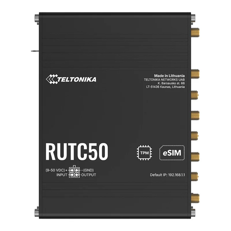 TELTONIKA NETWORKS RUTC50 V2 eSIM 5G/4G/LTE/3G WiFi 6 Router