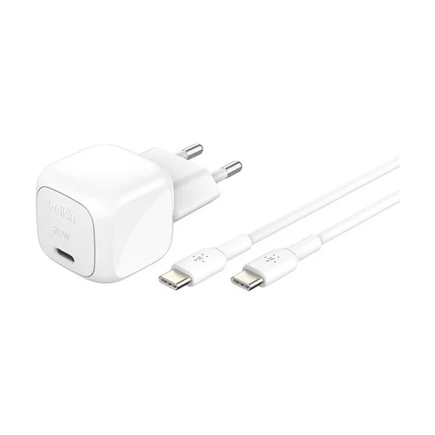 Belkin BOOST Charge USB-C/USB-C 30WLad.PD,ws+Kab.WCA008kq1MWH-B6