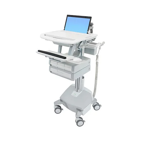 ERGOTRON StyleView Laptop-Wagen LiFe-Antrieb 4 Schublade 3x1+1 bis 43,9cm 17,3Zoll 9,5kg. Anhebung 51cm 40 Ah Power System