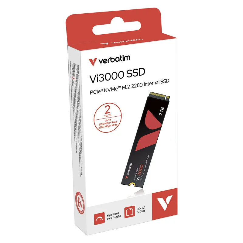 M.2 2TB Verbatim PCIe 3.0 M.2 2280 Vi3000