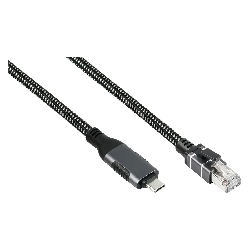 Good Connections Ethernet-Kabel USB-C RJ45, anthrazit, 0,5m