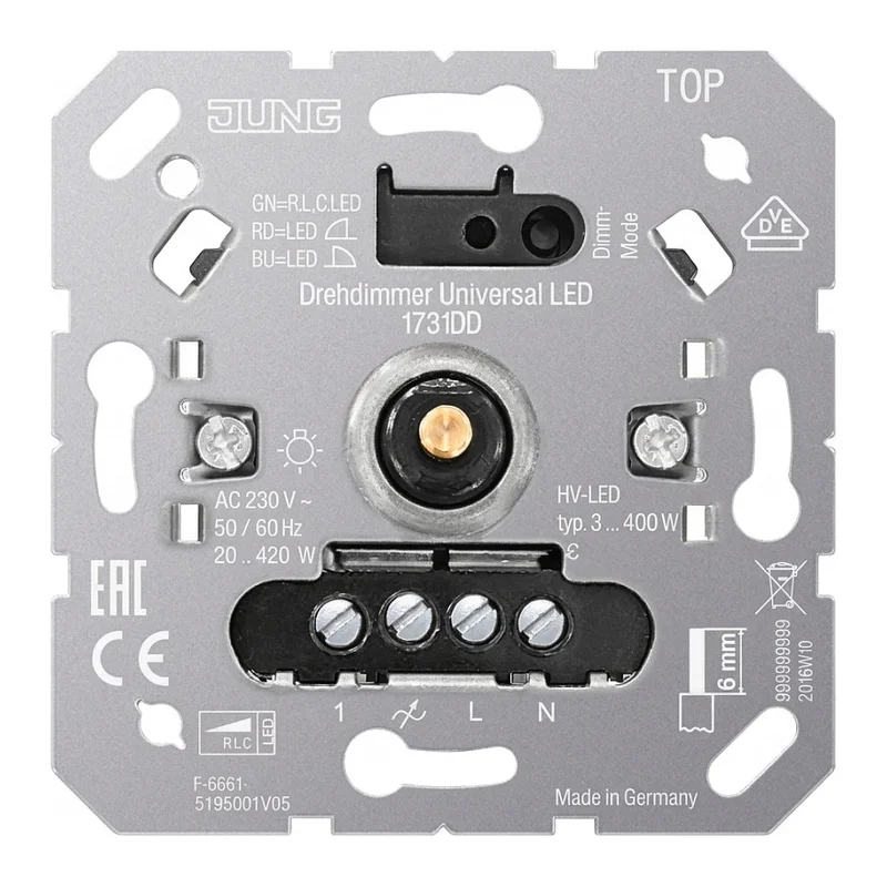 Jung 1731DD Drehdimmer UNI LED 3-100W 20-420W/VA