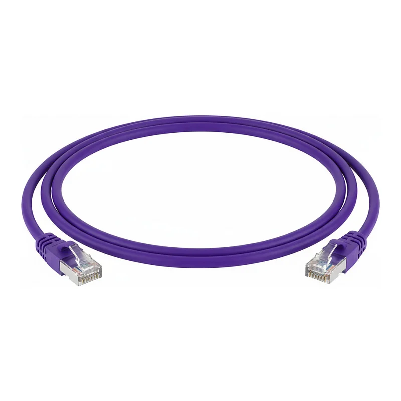 Telegärtner Patchkabel S/FTP, Cat.6A, LSOH, lila, 2 m
