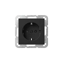 Gira 4466005 SCHUKO-Steckdose uP ohne Bef.-Krallen System 55 sw matt