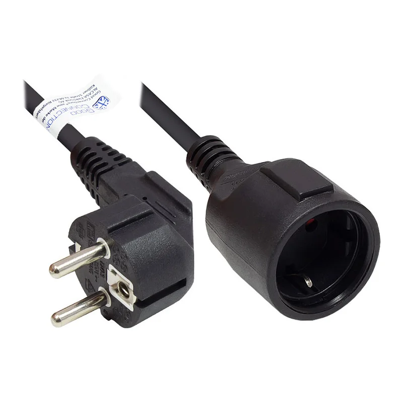 Good Connections Schutzkontakt Verlängerung schwarz 5m