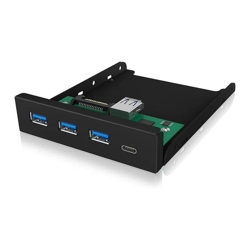 BOX IB-HUB1418-i3 Frontpanel mit USB 3.0 Type-A und Type-C Hub
