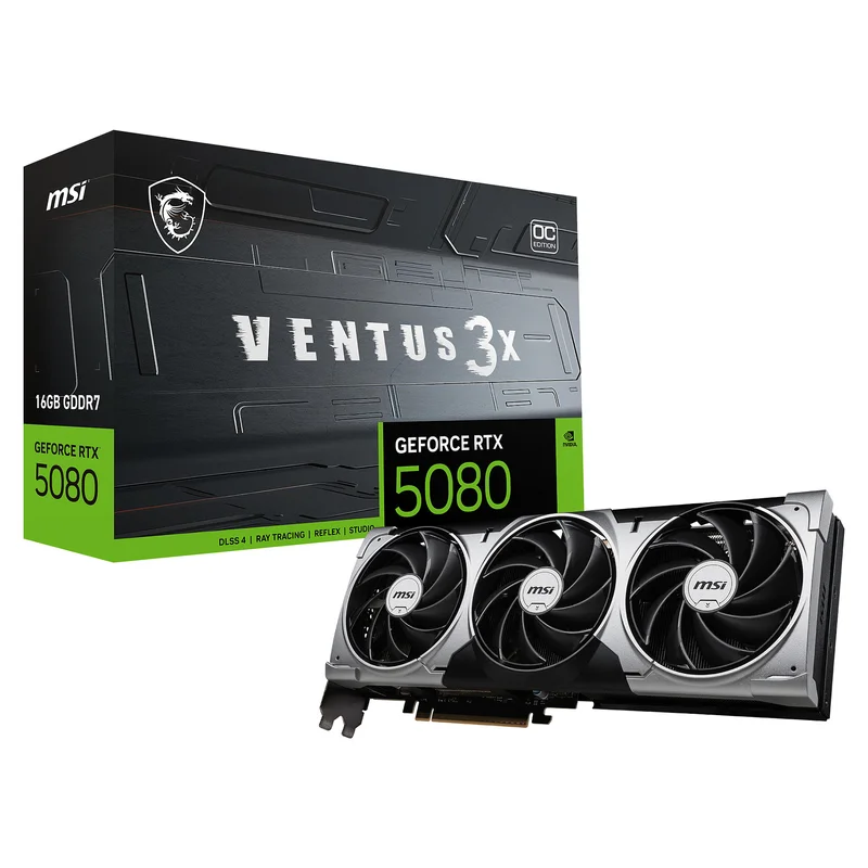 RTX 5080 16GB MSI Ventus 3X OC 16GB GDDR7 3 Fan