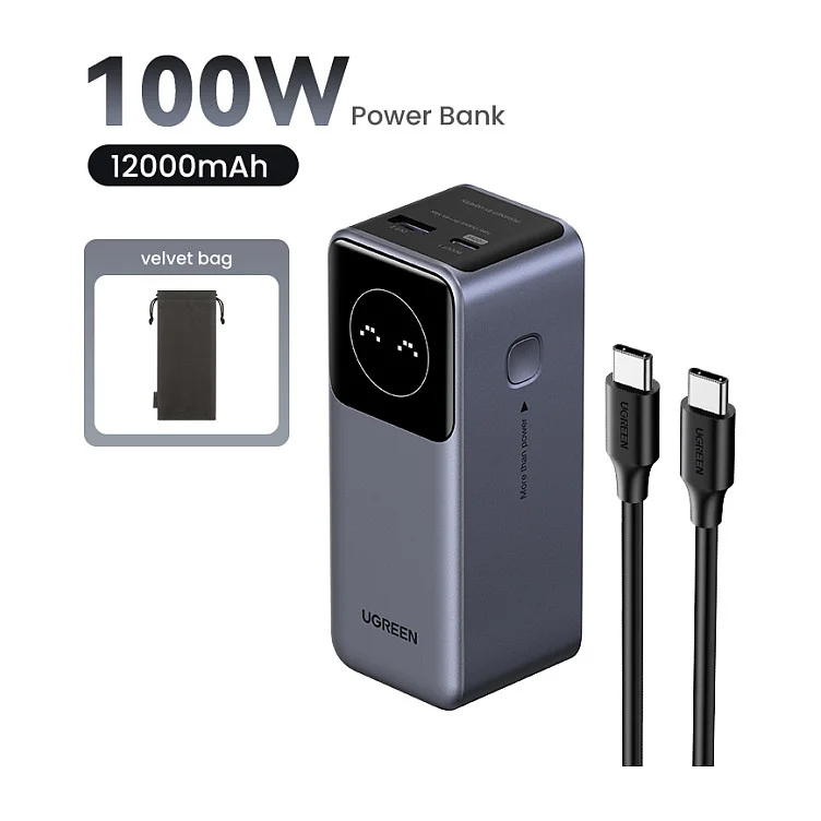 12000mAh 100W Fast Charging Powerbank