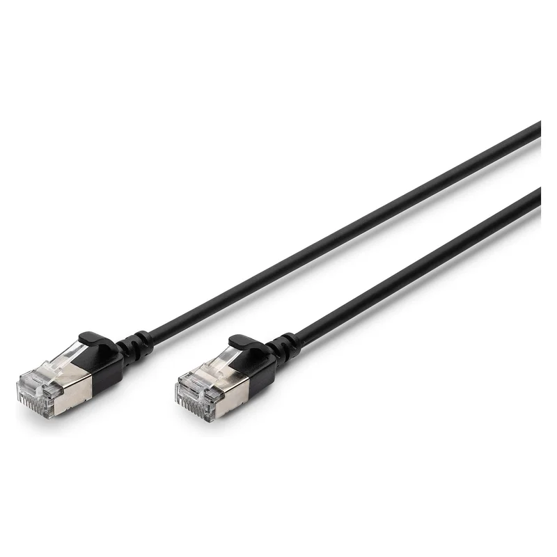 DIGITUS Patchkabel CAT 6A F/FTP Slim 0,50m schwarz